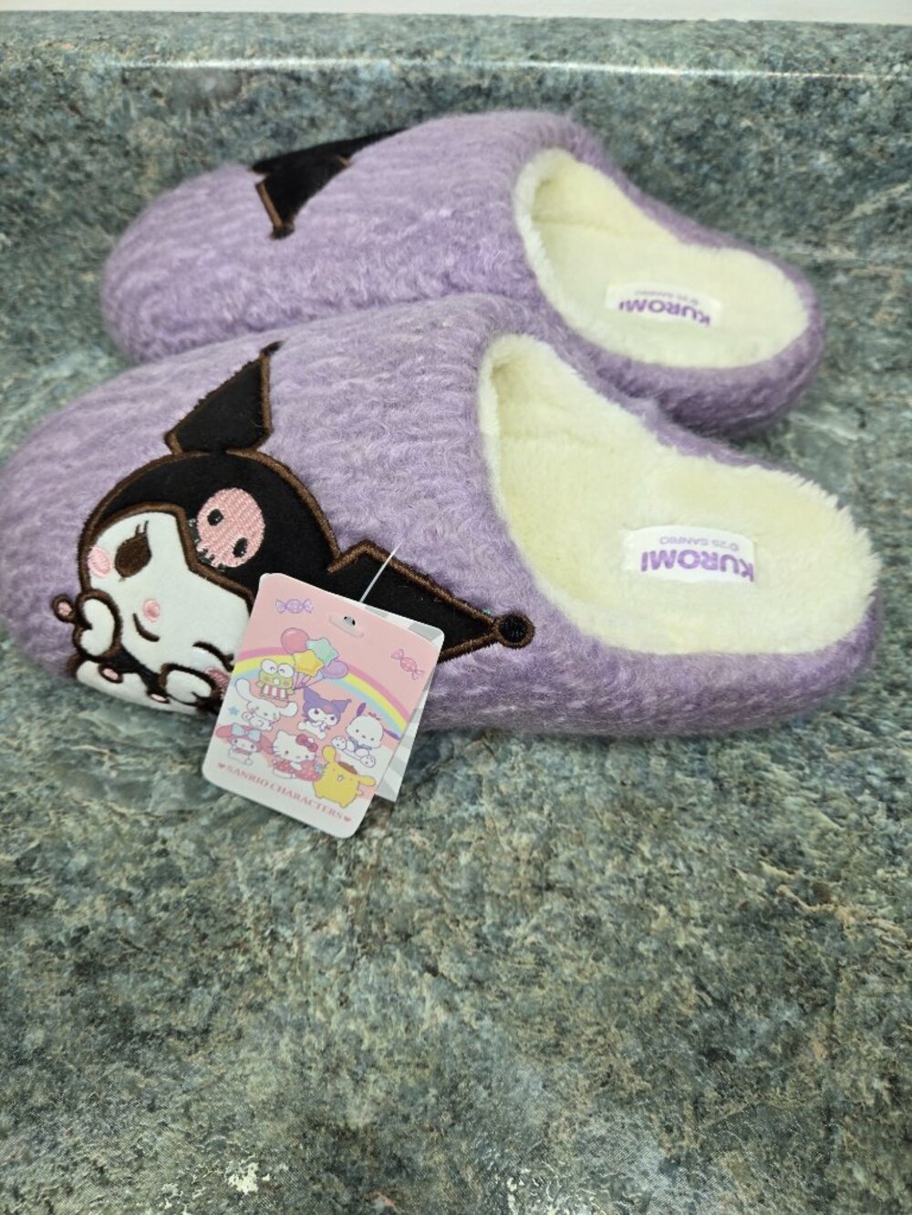 Hello Kitty & Friends Kuromi Slip-On Slippers Women's Size US 5.5-6.5 Sanrio